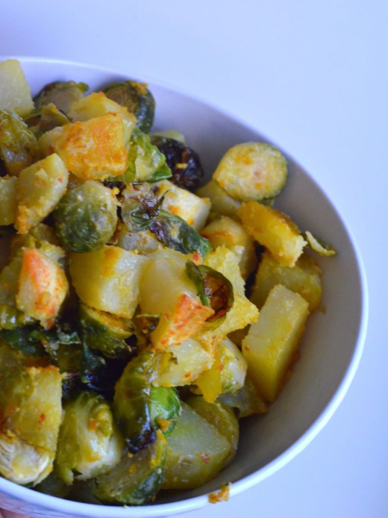 Oven Baked Potatoes and Brussels Sprouts Simple Nourished Home