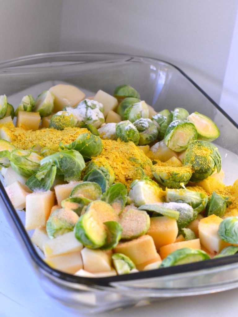 Oven Baked Potatoes and Brussels Sprouts Simple Nourished Home